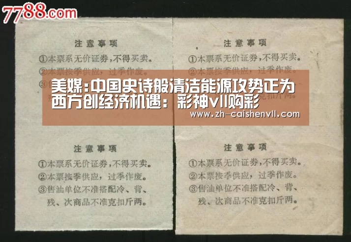 美媒:中国史诗般清洁能源攻势正为西方创经济机遇:彩神vll购彩(图2) 彩神vll购彩